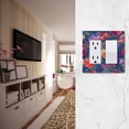thumbnail image 5 of Yayeee Rocker Switch Wall Plate 3-Gang 6.5"x4.6" Home Decorative Outlet Cover, Blooming Flowers Pattern, 5 of 6