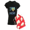thumbnail image 1 of CafePress - I Love (Heart) Ducks - Women's Dark Pajamas, 1 of 1