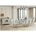 thumbnail image 3 of Coaster Evangeline 7-piece Wood Rectangular Dining Table Set in Ivory and Silver, 3 of 13