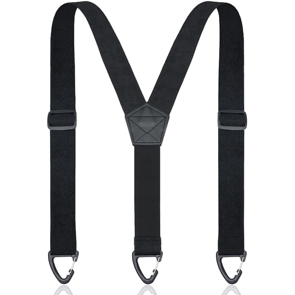 Men's Heavy Duty Suspenders - 1.5 Inch Wide Y-Back Design with 3 Snap Loops,Adjustable Hidden Work Suspenders
