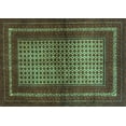 thumbnail image 1 of Ahgly Company Machine Washable Indoor Rectangle Persian Turquoise Blue Traditional Area Rugs, 8' x 12', 1 of 4