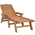 thumbnail image 1 of VEVOR Chaise Longue d'Extérieur, Banc Inclinable Réglable à 6 Positions, Brun, 1 of 9