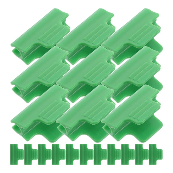 DEEPCRAFF 30Pcs Green Plastic Clips for Greenhouse Film Fixing Square Shape Accessories for Greenhouses