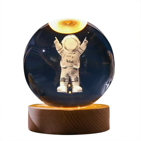 

Jierger Christmas Lamp Night Lights Astronaut Planet Globe 3D Solar System with LED Light Base Astronomy Gift Lamp Birthday Gift Lamps for Mother Girl-friend Christmas
