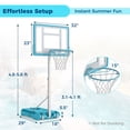 thumbnail image 3 of Goplus Adjustable Pool Basketball Hoop with with Fillable Base Shatterproof Backboard 3.1-4.1 FT Adjustable Height, 3 of 10
