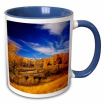3drose, Big Timber Creek, Crazy Mountains, Autumn, Montana - Us27 Cha2164 - Chuck Haney, 11oz Two-tone Blue Mug
