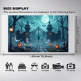 thumbnail image 2 of Halloween Theme Decorative Banner Spooky Atmosphere Jack o Lanterns Gate Design for Outdoor Decorating Holiday Party Night, 2 of 5
