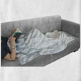 thumbnail image 6 of Geometric Soft Flannel Fleece Throw Blanket, Futuristic Digital Spirals with Dimensional Line Features Vortex Inspired Print, Cozy Plush for Indoor and Outdoor Use, 50" x 70", Baby Blue, by Ambesonne, 6 of 6