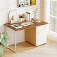 thumbnail image 4 of Costway 48" x 30" Universal Tabletop for Standard & Standing Desk Frame Walnut, 4 of 10