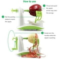 thumbnail image 2 of Perfect Peel Apple Peeler - Easy Clean Removable Slicer Commercial Grade Blade - Corer, White/Green, 2 of 8