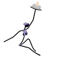 thumbnail image 3 of Portavelas LED Candelabro De Hierro Adorno De Mesa De Comedor Para El Hogar - Púrpura, Zulema Candelabro Bikini Girl, 3 of 5