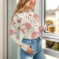 thumbnail image 5 of joogoo Beautiful Roses Flowers-i3 Women's Mock Turtle Neck Long Sleeve Bodysuit S, 5 of 8