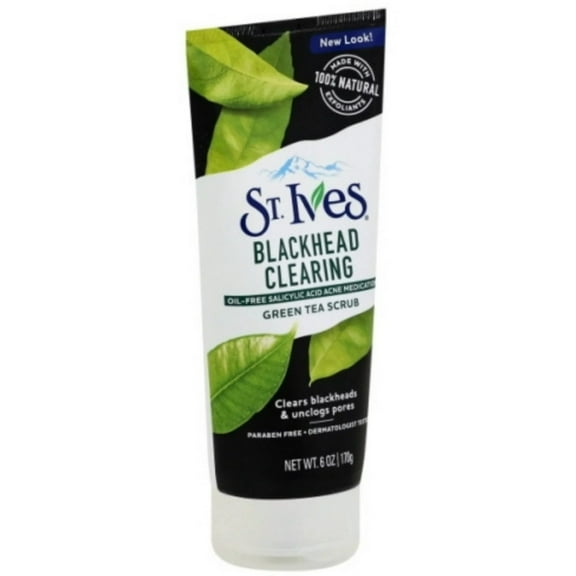 St. Ives Blackhead Clearing Face Scrub Green Tea 6 oz (Pack of 4)
