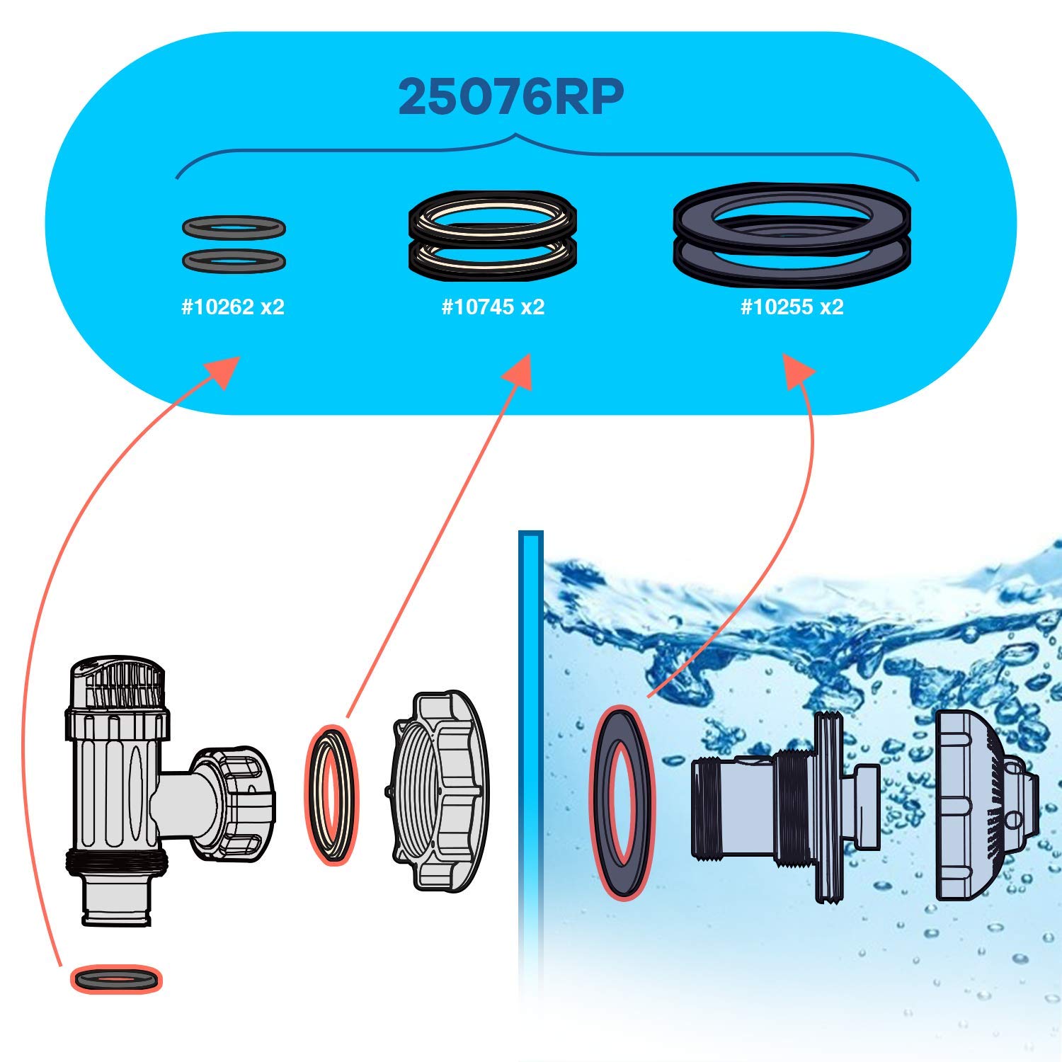 12 Joints Toriques Pour Pompe De Piscine Intex – Compatibles 28633, 28635, 10747, 25006… – En Silicone, étanchéité Renforcée