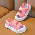 thumbnail image 5 of Unisex Kids Summer Slide Sandals Baby Comfort Anti-Slip Open Toe Adjustable Walking Beach Shower Shoes for Boys Girls Pink 12 M(30), 5 of 6