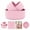 Pink, variant on 3 Piece Woven Cotton Rope Storage Basket Set, Round Nesting Organizer Bins for Bathroom, Bedroom, Nursery and Living Room