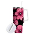 thumbnail image 2 of Ryvnso 40 oz Tumbler with Handle and Straw Elegant Flowers-g2 Insulated Stainless Steel Travel Mug with Lid, 2 of 9