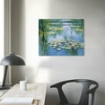 thumbnail image 3 of ONETECH  Water Lilies Floral Canvas Prints Wall Art Flowers Reproduction for Kitchen Bedroom Bathroom Home Decor Modern Classic Landscape Pictures Giclee Artwork, 3 of 4
