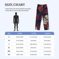 thumbnail image 4 of Hirioo Roses Skulls for Men's PJ Pajama Pants Sleep Pants Men's Home Trousers with Pockets,S-3XL-XX-Large, 4 of 6