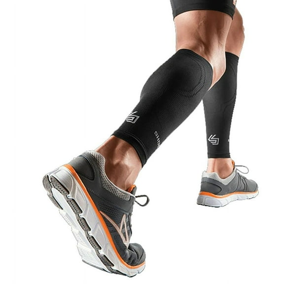 Men's Shock Doctor 925 Elite SVR Recovery Compression Calf Sleeves (Black L)