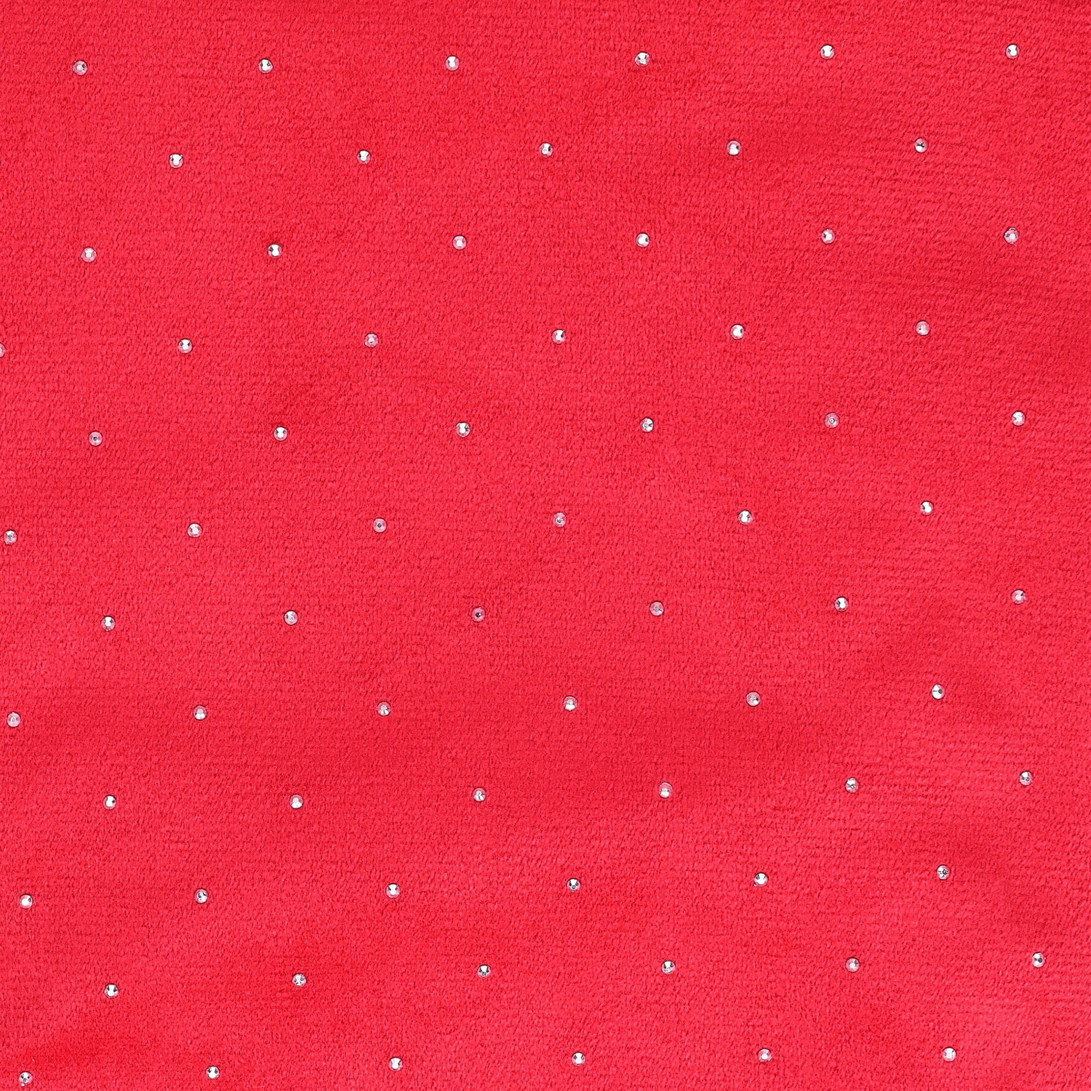 Velvet Christmas Stocking with Rhinestones, Red, 18", by Holiday Time