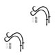 thumbnail image 2 of Maceta colgante innovadora Toystoory de 2 piezas para decoración de pared soporte para plantas resistente a la intemperie negro, 2 of 6