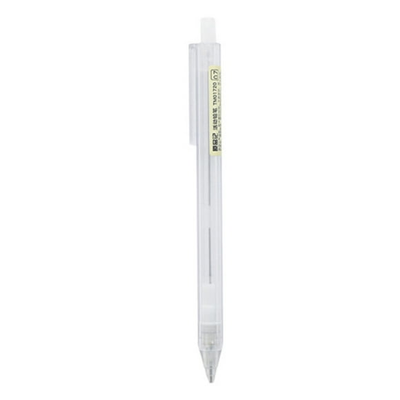 Methold Lápiz de dibujo automático, lápiz transparente de plástico portátil de 0,5mm/0,7mm, punta Suministros de escritura y corrección No.02