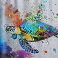 thumbnail image 5 of Orinice  Sea Turtle Shower Curtain Coastal Ocean Beach Theme Colorful Funny Polyester Fabric Cloth Waterproof Washable Bathroom Shower Curtains Sets with Hooks,  69x72, 5 of 7