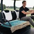thumbnail image 4 of Bulopur Golf Seat Covers for Cart Waterproof Golf Cart Seat Blanket with 4 Front Pockets& Nonskid Bottom Compatible with EZGO, Yamaha, Club Car, 4 of 8