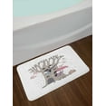 thumbnail image 2 of Tree Bath Mat, Bunny Family Living Inside the Hollows of a Tree Rainy Weather Flying Pink Birds, Non-Slip Plush Mat Bathroom Kitchen Laundry Room Decor, 29.5 X 17.5 Inches, Taupe Pale Pink, Ambesonne, 2 of 2