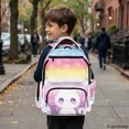 thumbnail image 6 of FUIALDOLG Cat on Cloud with Paw Prints School Bag with Smooth Zippers, Multi-Pocket Soft Padded Back 17 Inch Kids School Backpack for Elementary Back to School, 6 of 9