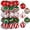 Red & Green & White, variant on 30ct Christmas Ball Ornaments, 2.36 in Shatterproof Xmas Tree Decorations, Plastic Baubles for Holiday, Party, Wedding, or Home Decor, Red & Gold