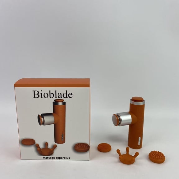 Bioblade Massage apparatus,Mini Massage Gun with Heat, Deep Tissue Massage Gun, Portable Percussion Muscle Massager with 4 Massage Heads for Athletes