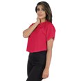 thumbnail image 4 of Inkmeso T-Shirt Court Décontracté à Manches Courtes pour Femmes Col Rond Uni, 4 of 7