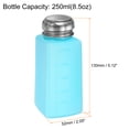 thumbnail image 2 of Dispensador de alcohol solvente Uxcell 250ml (8.5oz) tipo de presión, bomba dispensadora de líquido con tapa de acero inoxidable, azul, 2 of 6