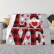 thumbnail image 1 of Balery Buffalo Plaid Love And Gnome Manta de Franela con Dibujo, Lujo Ultra Suave y Cálido, Antipelusa y Resistente a las Arrugas para Cama, Sofá, Camping -80"x60", 1 of 6
