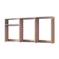 thumbnail image 4 of Benjara Vedz Wall Mount Closet Set- 1 Shelf 5 Hanging Rods- Oak Brown Melamine, 4 of 6