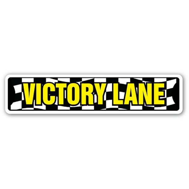 VICTORY LANE Street Sign winner racing car bike running Indoor/Outdoor