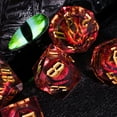 thumbnail image 3 of Cusdie Sharp Edges DND Dice, Death Peeping Eyes Liquid Core Dice, 7 PCs D&D Dice, Handcrafted Polyhedral Dice Set, for TTRPG Role Playing Game Pathfinder, 3 of 5