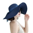 thumbnail image 4 of SikaFu Summer Sunscreen Ladies On The Beach Hat Seaside Large Edge Of Anti -Ultraviolet Folding Straw Hat Vacations, 4 of 8