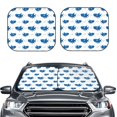 thumbnail image 2 of Windshield Sun Shade, Cartoon Cute Shark Blue_A Foldable Car Sun Shade Windshield For Front, 2 Pieces, 2 of 4