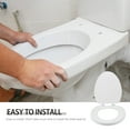 thumbnail image 4 of Zcyifa Thick White Toilet Seat Cover for Elongated/Oval Toilets, 4 of 11