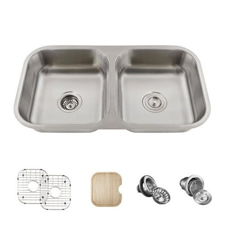Mr Direct Single Bowl Stainless Steel 32 X 18 Undermount Kitchen Sink With Additional Accessories