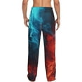 thumbnail image 7 of Salouo Red And Blue Fire Print Pajama Pants for Men, Lounge Pants Elastic Waistband Casual Men's sleepwear Loungewear Sleep Pajama Pant -X-Large, 7 of 7