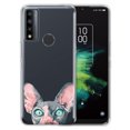thumbnail image 1 of WIRESTER Transparent Soft Gel TPU Clear Case Slim Protective Cover for TCL 20 XE 6.52" 2021, Animal Sphynx Kitten Cat, 1 of 1