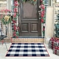 thumbnail image 6 of Horivan Christmas Plaid Outdoor Rug Non Slip Rubber Backing Fall Welcome Mat for Front Door Porch Patio Entryway Farmhouse Decor Autumn Seasonal Doormat, 6 of 6