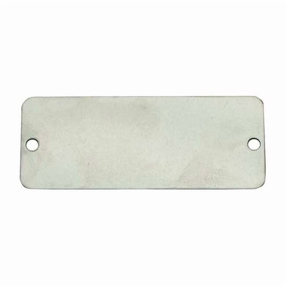 Blank Tag, Aluminum, 5/8 in H x 2 1/2 in W, Silver, Rectangle, 100 PK