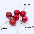 thumbnail image 4 of 24 bolas de Navidad de 6 cm, adornos para árbol de Navidad, bolas colgantes de Navidad, colgantes para árbol, decoración para fiesta en el hogar, regalo de Año Nuevo 2025, Noel Nav, 4 of 5