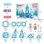 PicassoTiles Mini Magnetic Tiles for Kids – 71PCS STEM Construction Building Blocks Travel Toy Set
