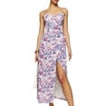thumbnail image 1 of Lucakuins Mujer Slip Maxi Vestido Estampado Floral Sin Mangas Verano Split Vestido de Fiesta para Streetwear Lucakuins moda, 1 of 5